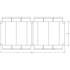 Consolle 50/300cm allungabile rovere grigio Pandora 110 Gihome®