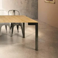 Consolle 50/300cm allungabile rovere metallo Edison Gihome®