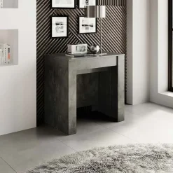 Consolle 54/252cm tavolo allungabile moderno ossido nobilitato Senigallia