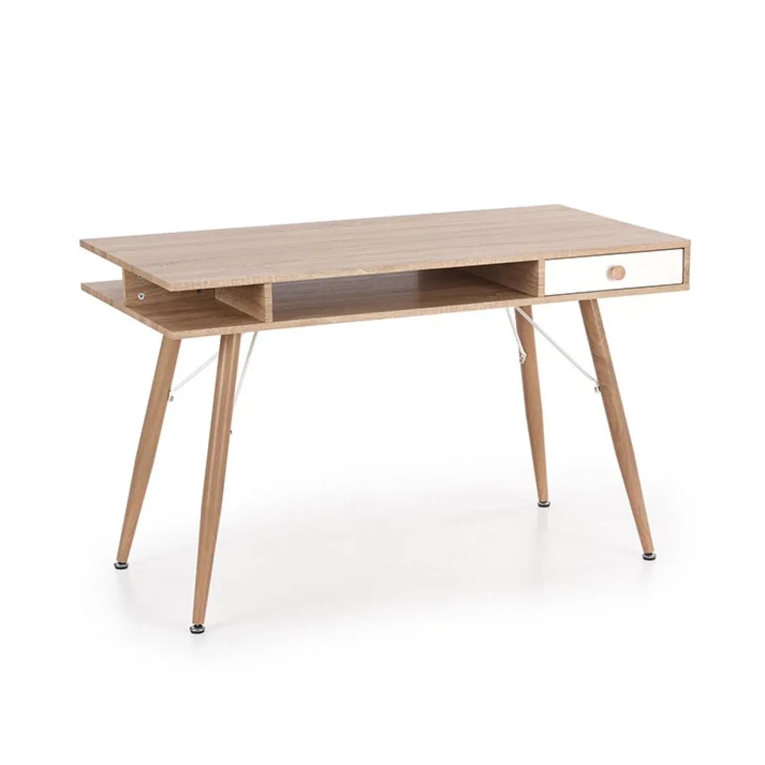 Consolle ingresso scrivania 1 cassetto 120x75cm rovere sonoma bianco Lavanda