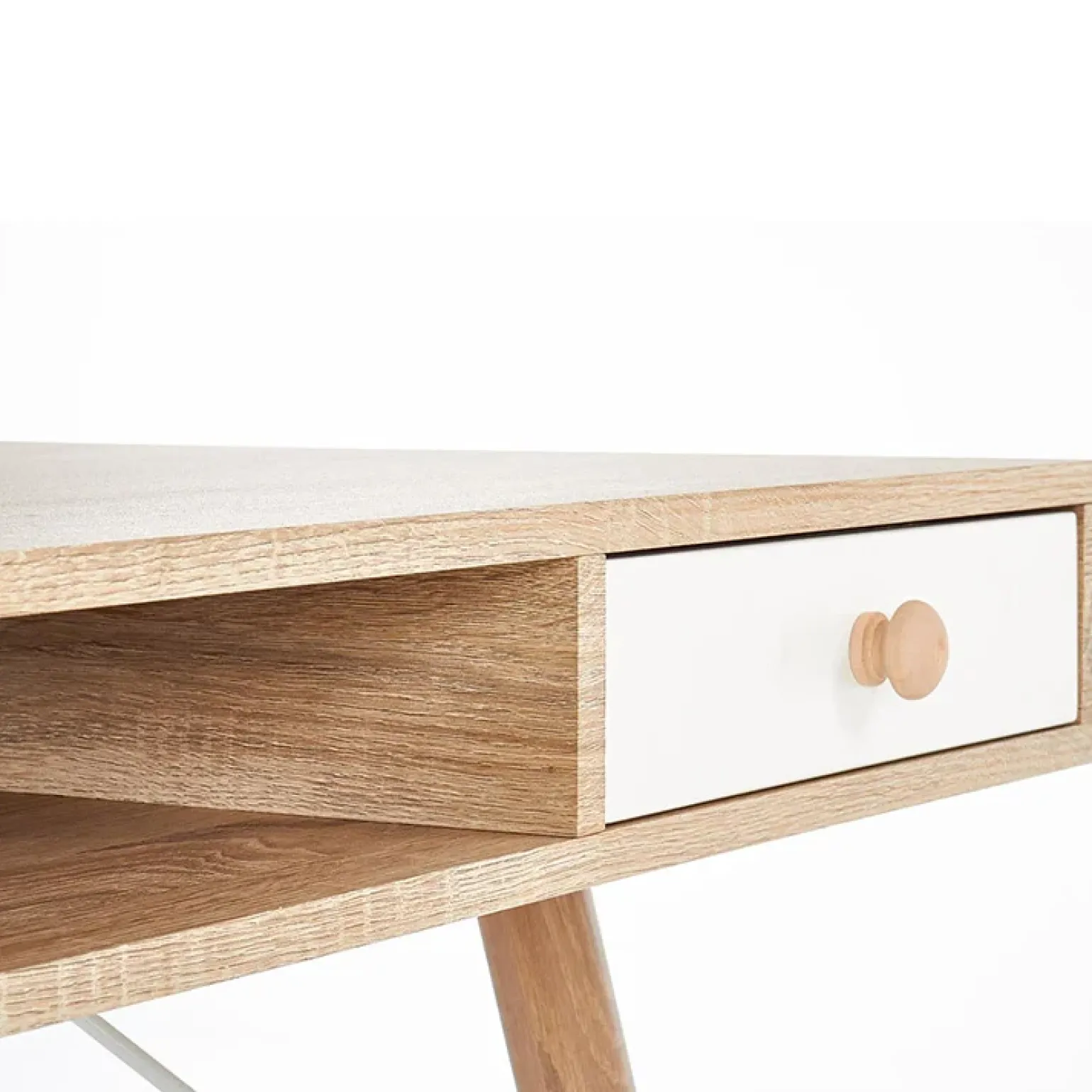 Consolle ingresso scrivania 1 cassetto 120x75cm rovere sonoma bianco Lavanda
