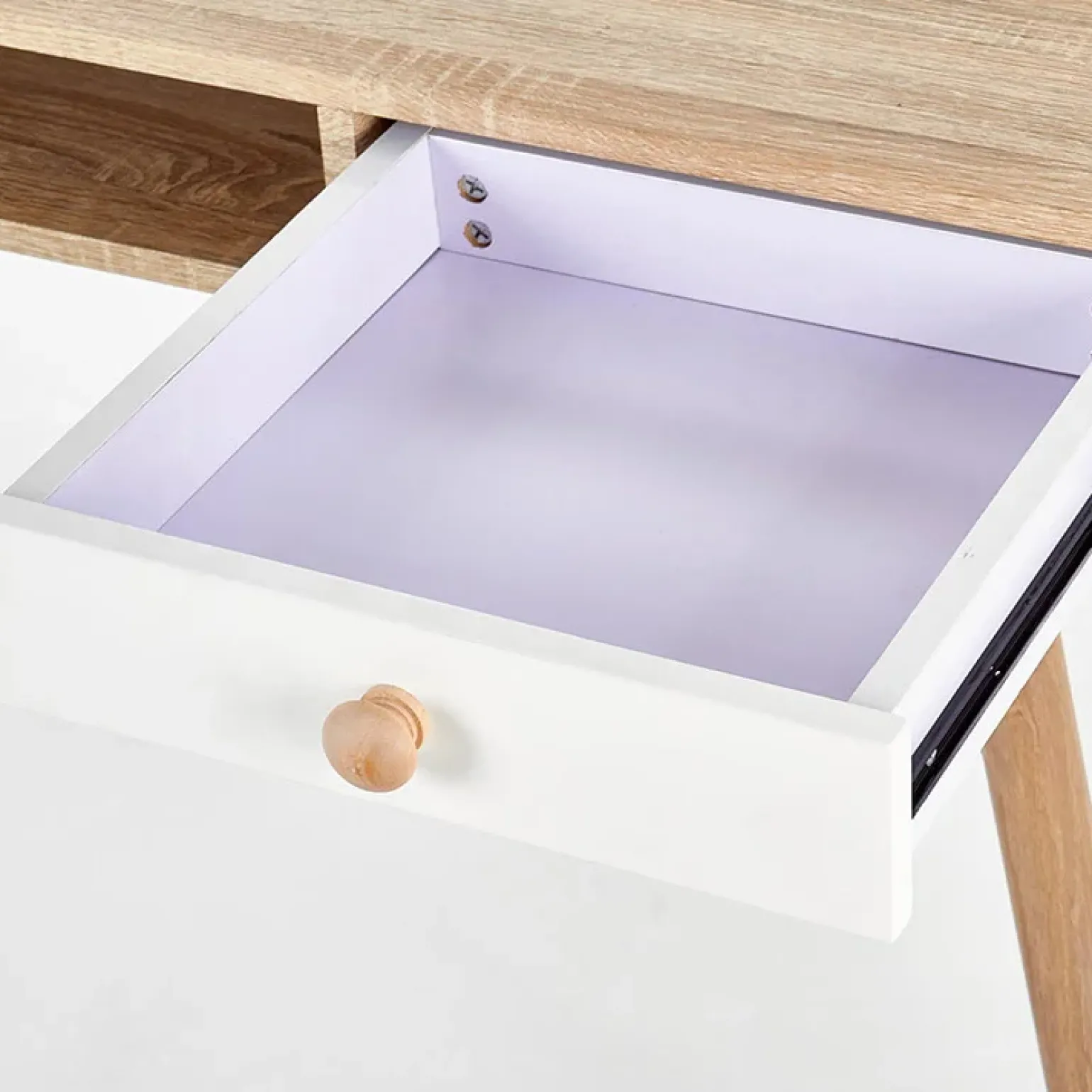 Consolle ingresso scrivania 1 cassetto 120x75cm rovere sonoma bianco Lavanda
