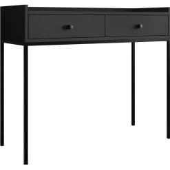 Consolle ingresso 100x86cm design moderno 2 cassetti nero Pollon