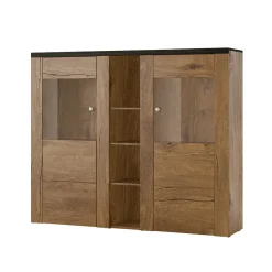 Credenza alta 155x130h cm 2 ante quercia rovere grigio Paloma 2