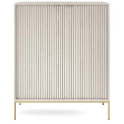 Credenza alta 104x125h cm 2 ante soggiorno beige Alisa