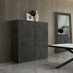 Credenza alta 136x140h cm 4 ante ossido Blitz