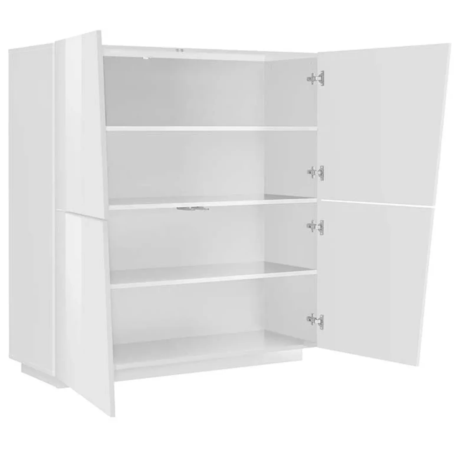 Credenza alta 120x126h cm 4 ante bianco lucido Candia Gihome®