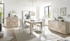 Credenza alta 121x111h cm 2 ante rovere samoa con serigrafia Paradise
