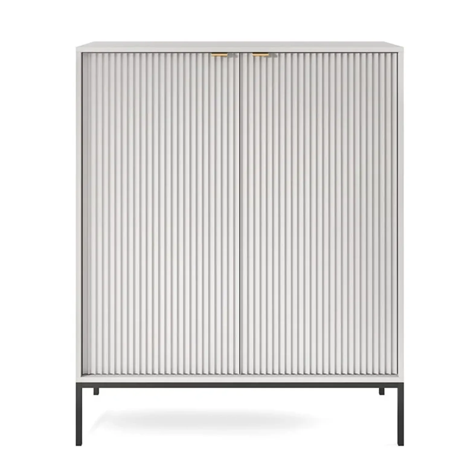 Credenza alta 104x125h cm 2 ante soggiorno grigio Alisa