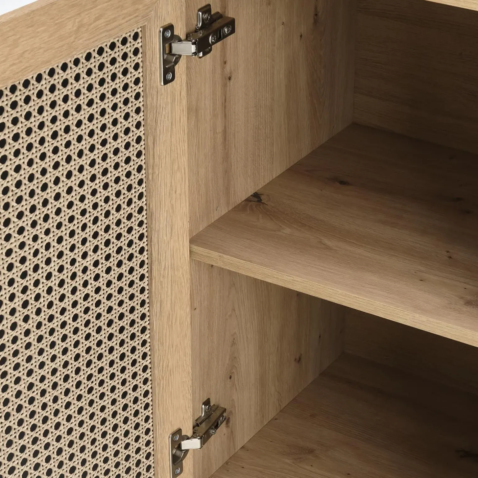 Credenza alta 80x173h cm con libreria 2 ante 3 vani moderna rovere Sombra