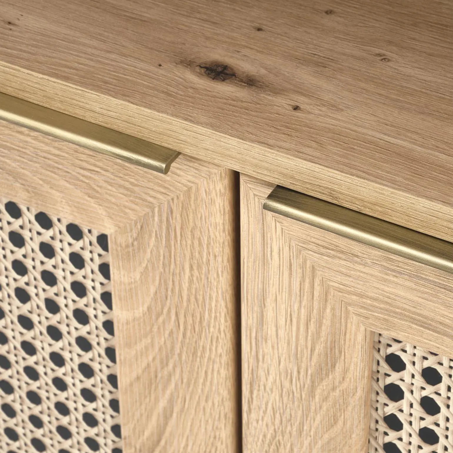 Credenza alta 80x173h cm con libreria 2 ante 3 vani moderna rovere Sombra