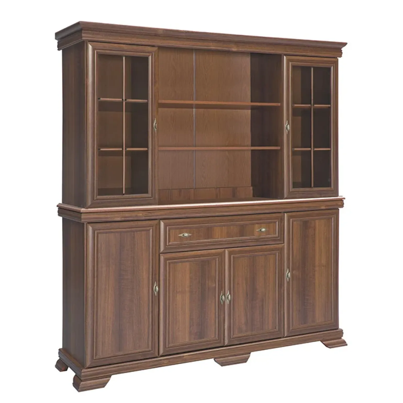 Credenza alta 168x195h cm con vetrina arte povera quercia Kelly