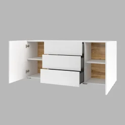 Credenza sospesa 140x63h cm moderna bianca Fusion