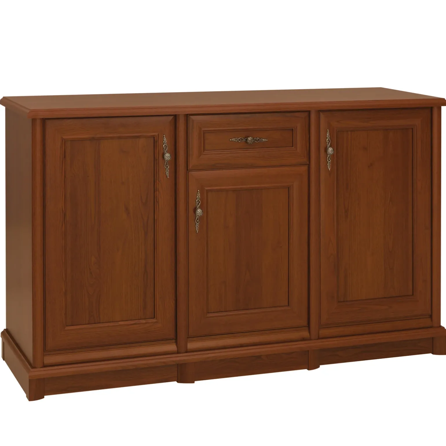 Credenza 153x90h cm 3 ante 1 cassetto arte povera noce Toscana