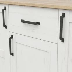 Credenza 148x99h cm 3 ante 1 cassetto scandinava bianco frassinato rovere Lars