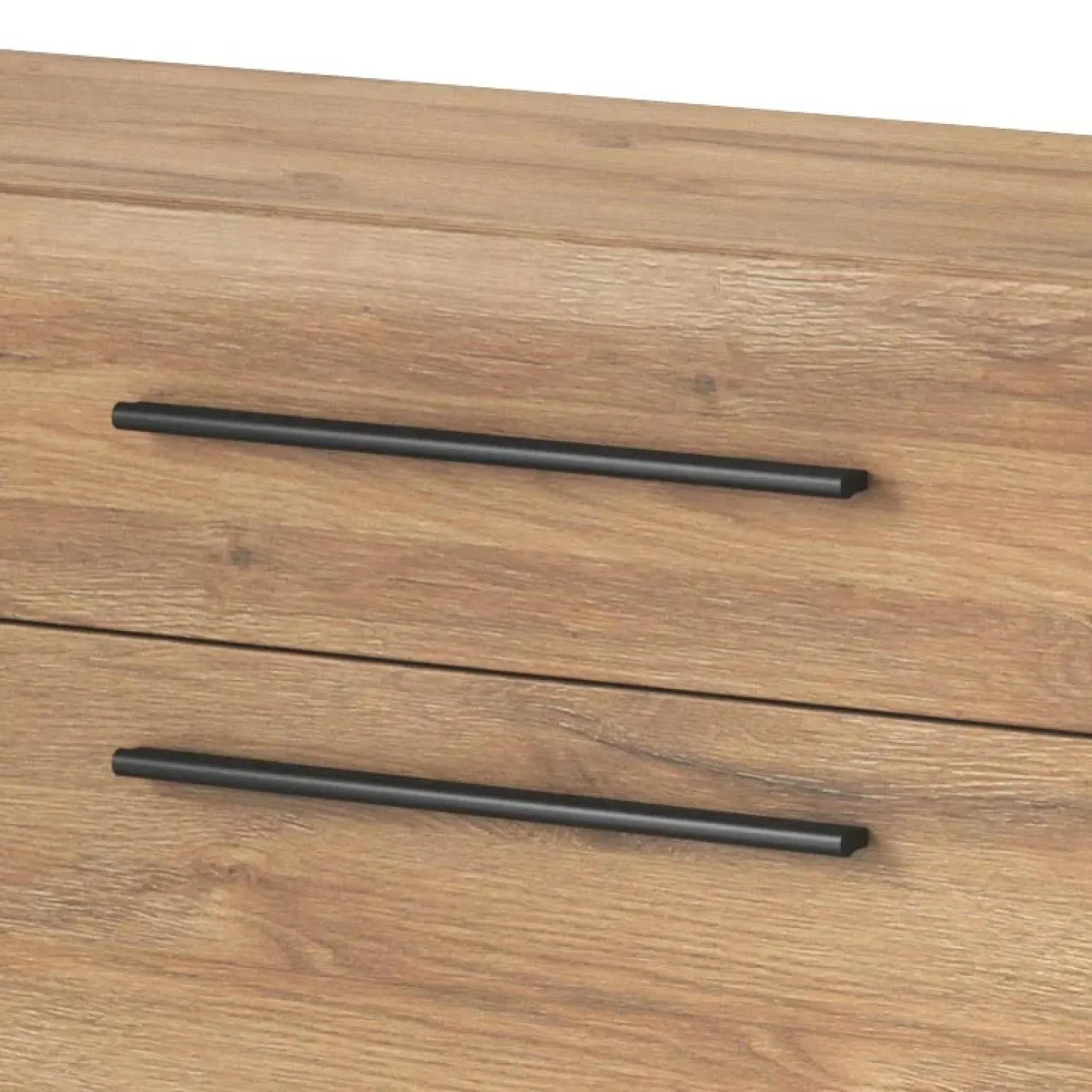 Credenza 180x86h cm 2 ante 3 cassetti moderna rovere nero Maiorca