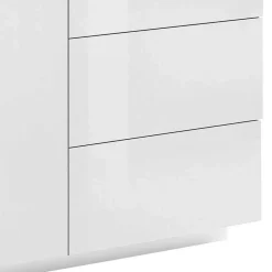 Credenza 180x86h cm 2 ante 3 cassetti bianco lucido Candia Gihome®