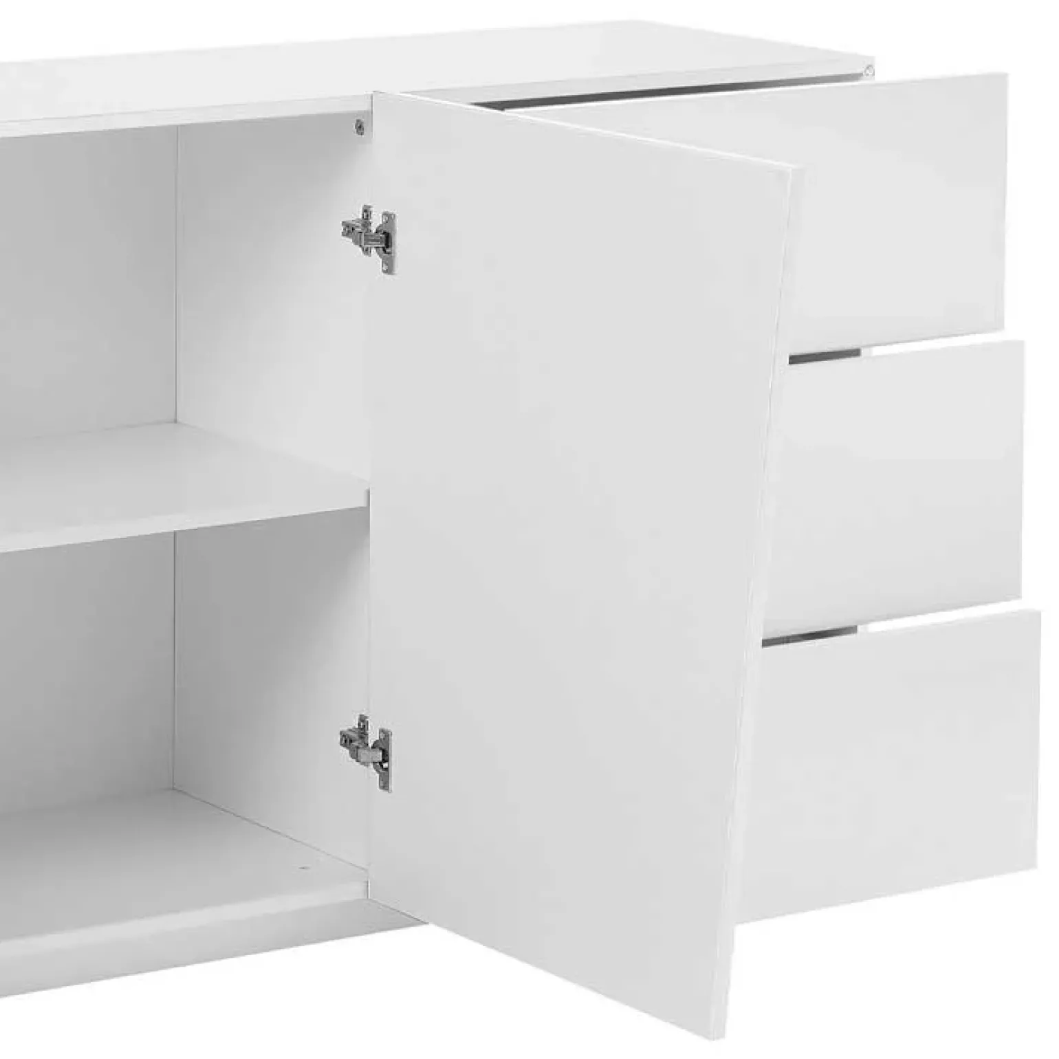 Credenza 180x86h cm 2 ante 3 cassetti bianco lucido Candia Gihome®