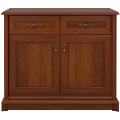 Credenza 101x90h cm 2 ante 2 cassetti arte povera noce Toscana