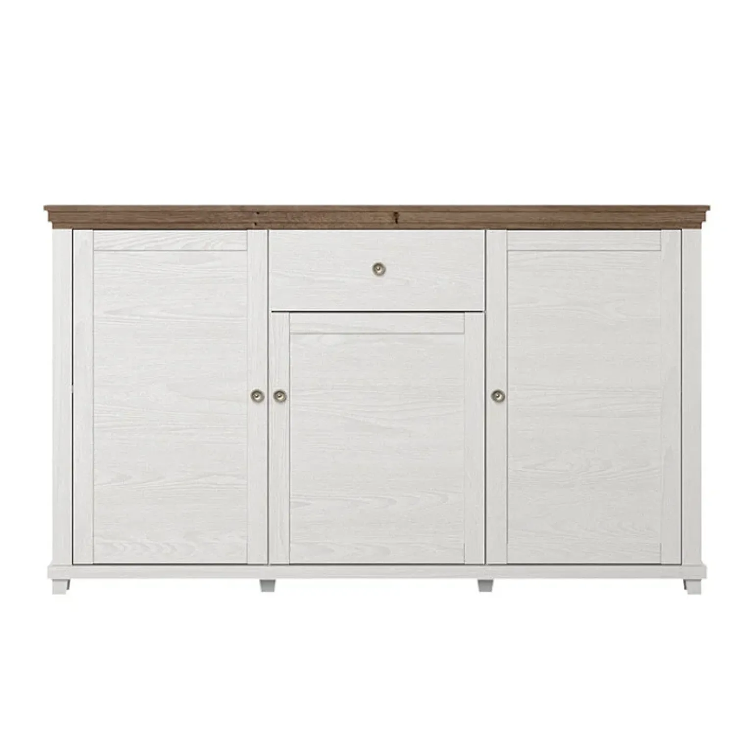 Credenza 160x93h cm 3 ante moderna bianco frassinato rovere Texel