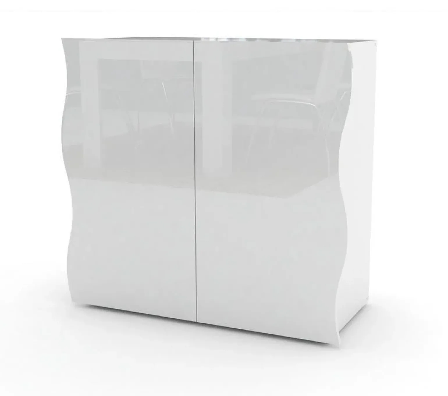 Credenza 90x81h cm 2 ante moderna bianco lucido Sea Gihome®
