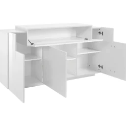 Credenza 160x86h cm 3 ante moderna bianco lucido Milos Gihome®