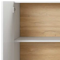 Credenza 138x91h cm 3 ante moderna soggiorno bianco rovere Noa Gihome®