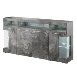 Credenza 182x92h cm 4 ante moderna ossido Frisk