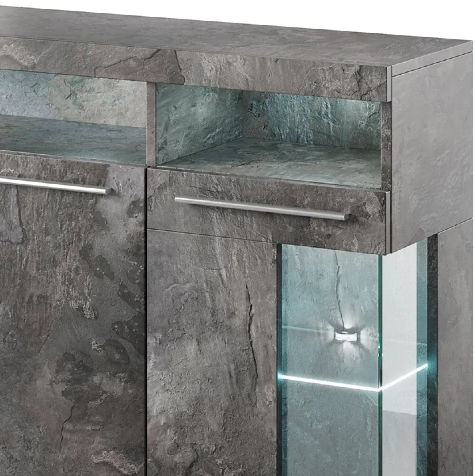 Credenza 182x92h cm 4 ante moderna ossido Frisk
