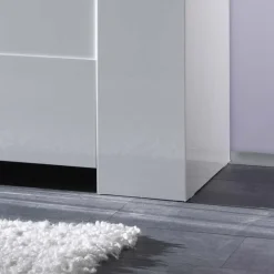 Credenza 210x84h cm 4 ante moderna design bianco lucido Eos