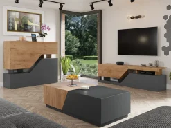 Credenza 120x100h cm moderna design rovere antracite Modesta