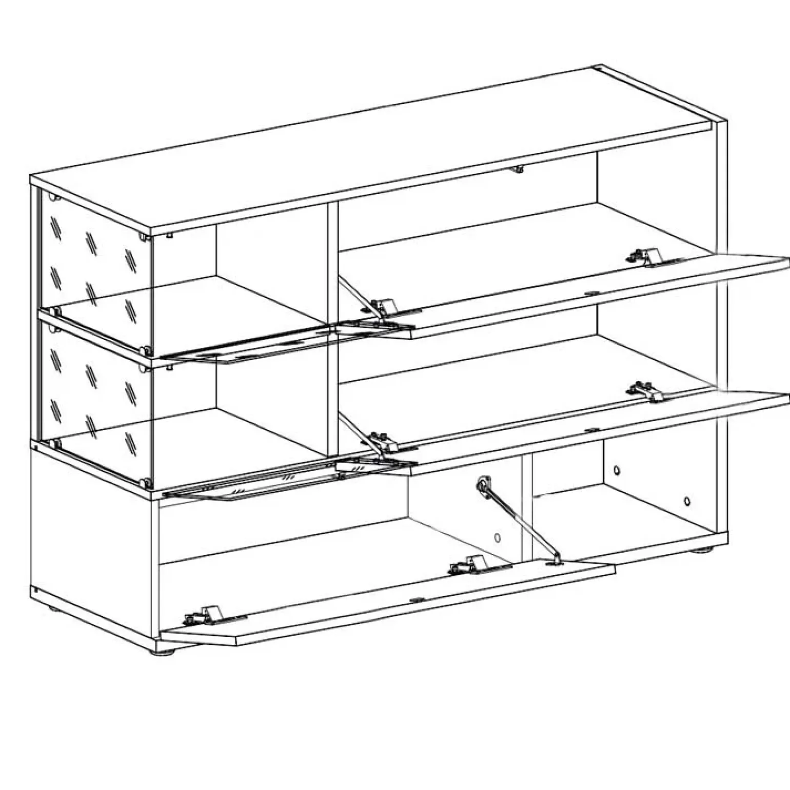 Credenza 120x77h cm moderna soggiorno rovere antracite Oviedo Gihome®