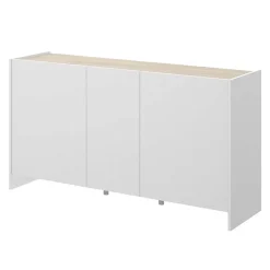 Credenza 138x75h cm moderna soggiorno bianco opaco rovere Norton