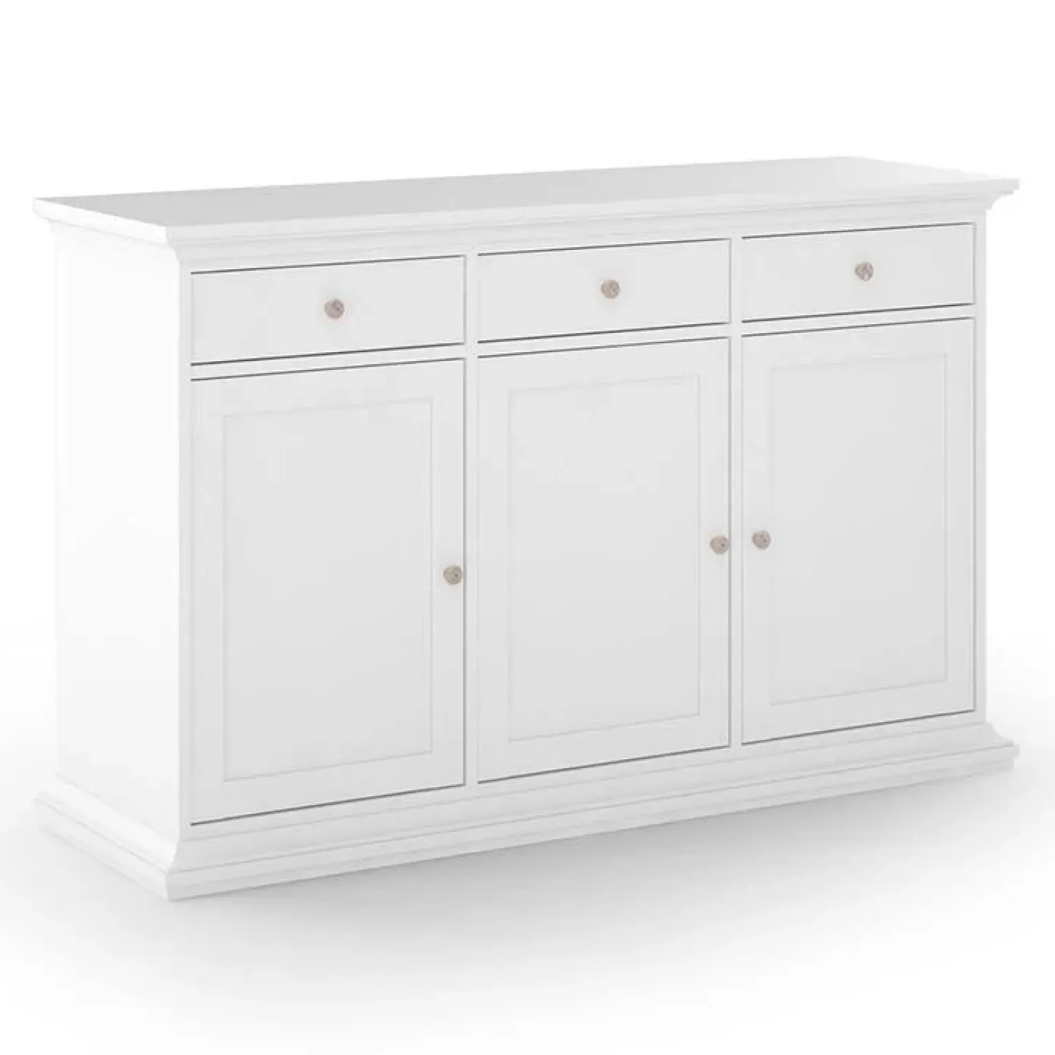 Credenza 143x92h cm shabby bianco opaco Avignon Gihome®