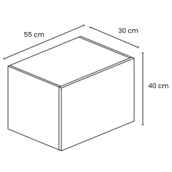 Cubo da terra 55x40h cm 1 anta reversibile marrone bronzo Sunset