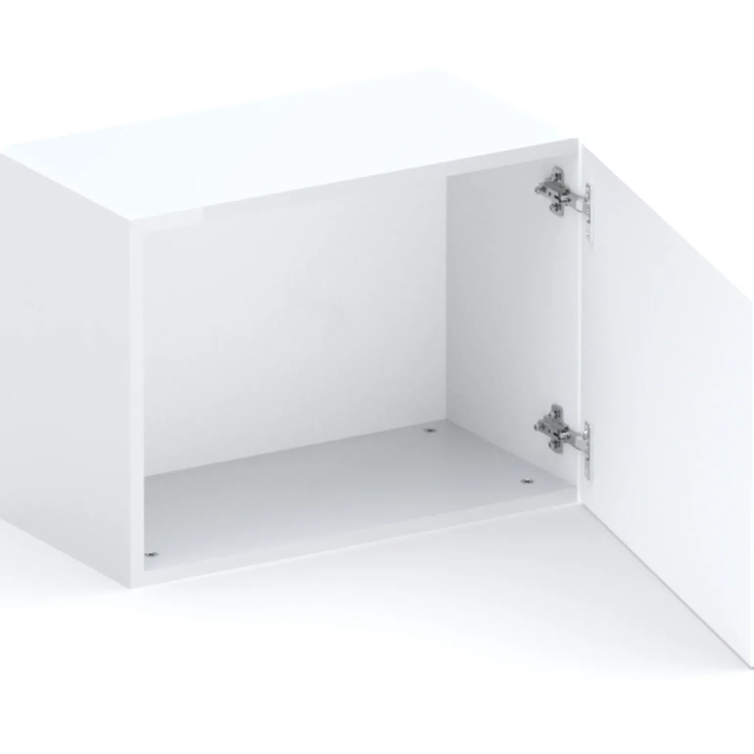Cubo da terra 55x40h cm 1 anta reversibile bianco lucido Sunset