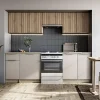 Cucina 240cm completa componibile moderna grigio rovere sonoma Taipei