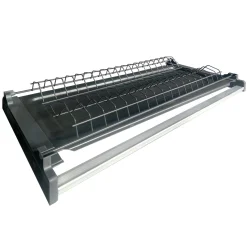 Cucina 255cm componibile lineare moderna antracite rovere Gourmet Prestige