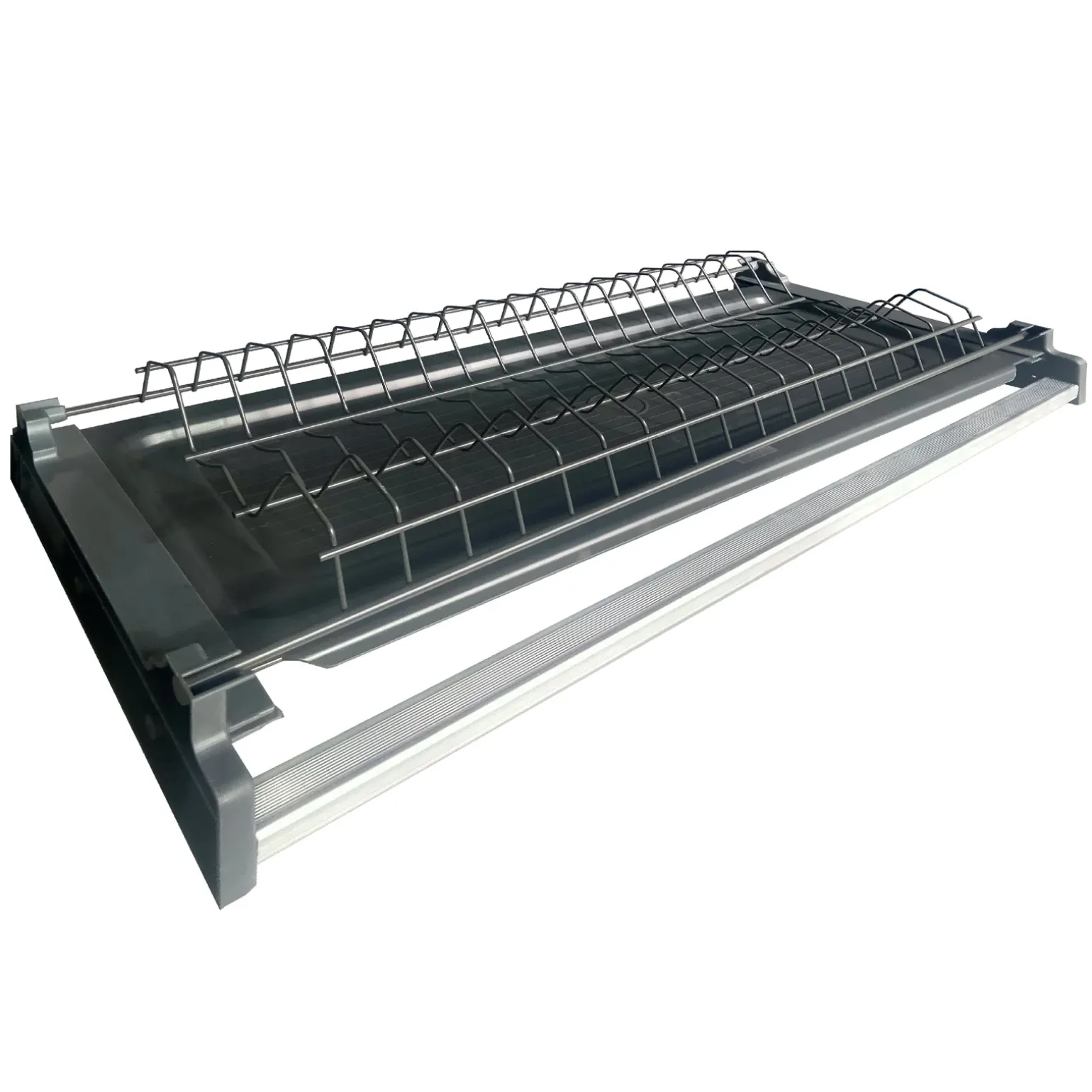Cucina 255cm componibile lineare moderna antracite rovere Gourmet Prestige