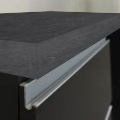 Cucina 255cm componibile lineare moderna antracite grigio pietra Gourmet Prestige