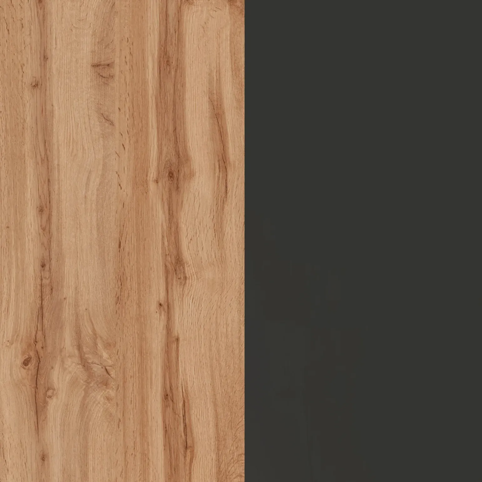 Cucina 255cm componibile lineare moderna antracite rovere Gourmet Elegance
