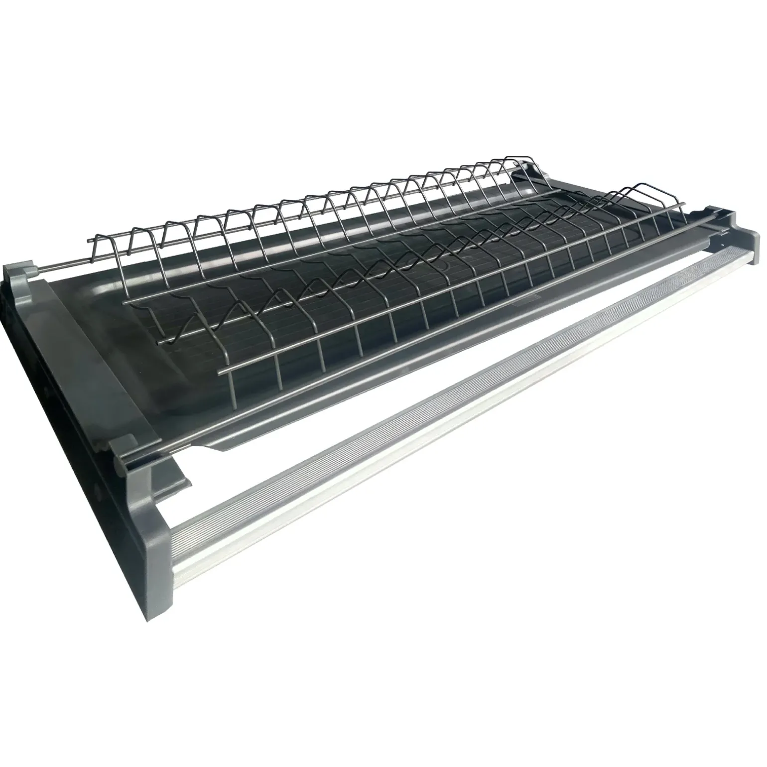 Cucina 255cm componibile lineare moderna antracite rovere Gourmet Elegance