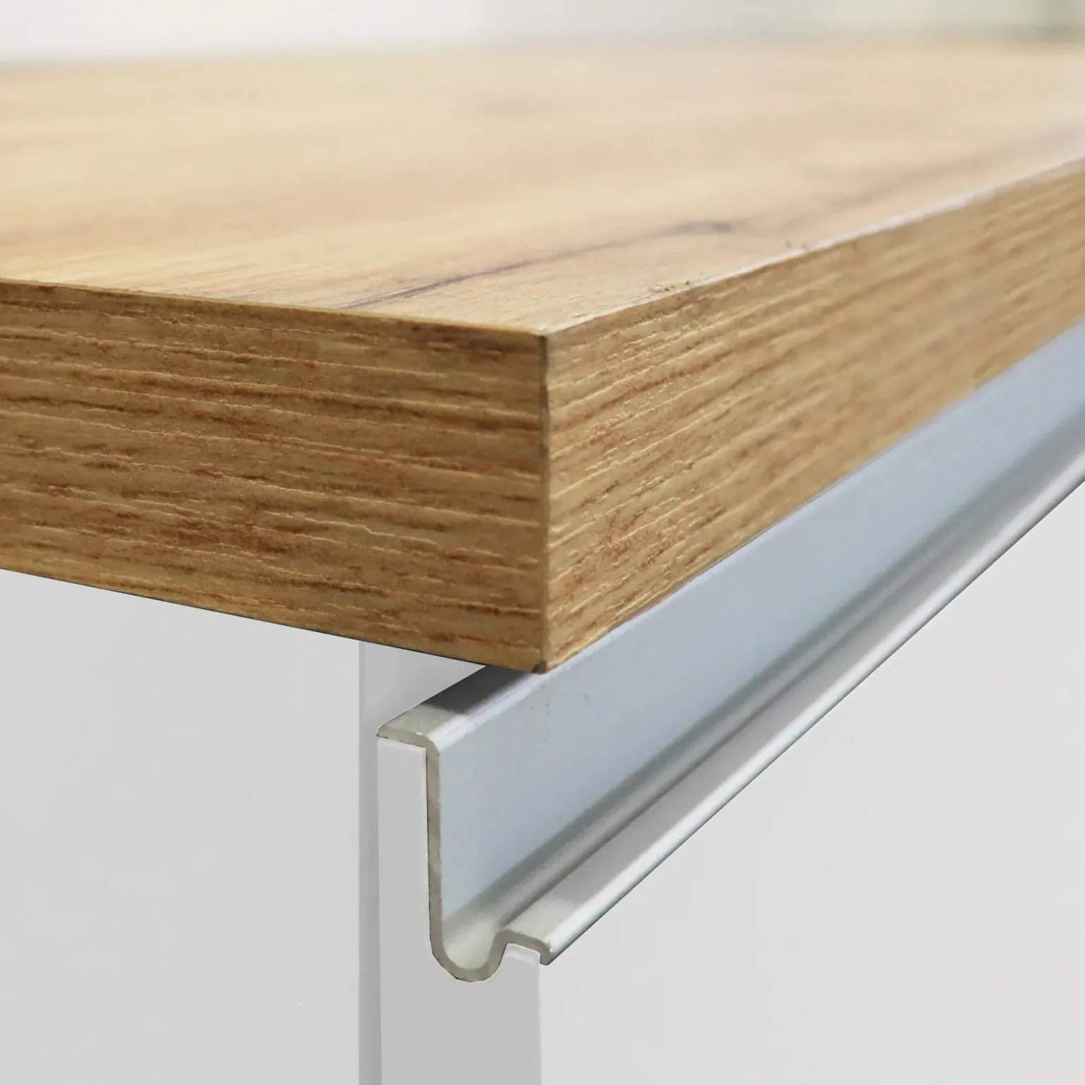 Cucina 255cm componibile lineare moderna bianco rovere Gourmet Elegance