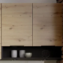 Cucina 260cm moderna componibile standard quercia nero Terry