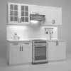 Cucina 220cm moderna lineare componibile bianca Artus