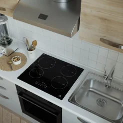 Cucina 240cm reversibile moderna lineare rovere grigio chiaro ChefEasy