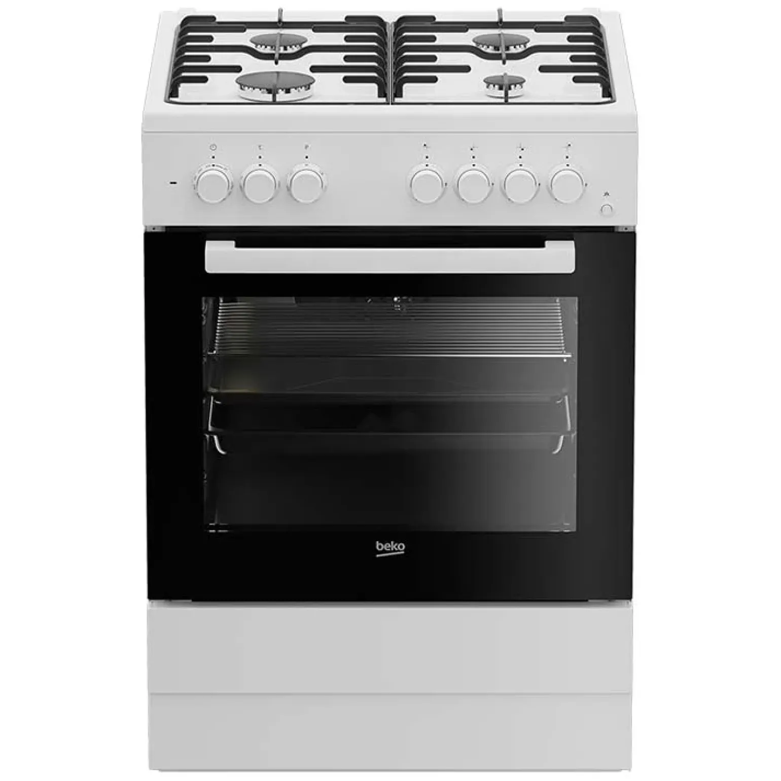 Cucina combinata 4 fuochi con forno elettrico 60x85cm bianco Beko