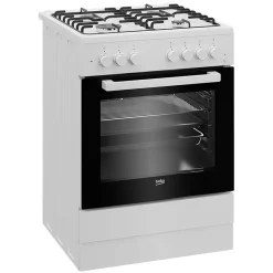 Cucina combinata 4 fuochi con forno elettrico 60x85cm bianco Beko