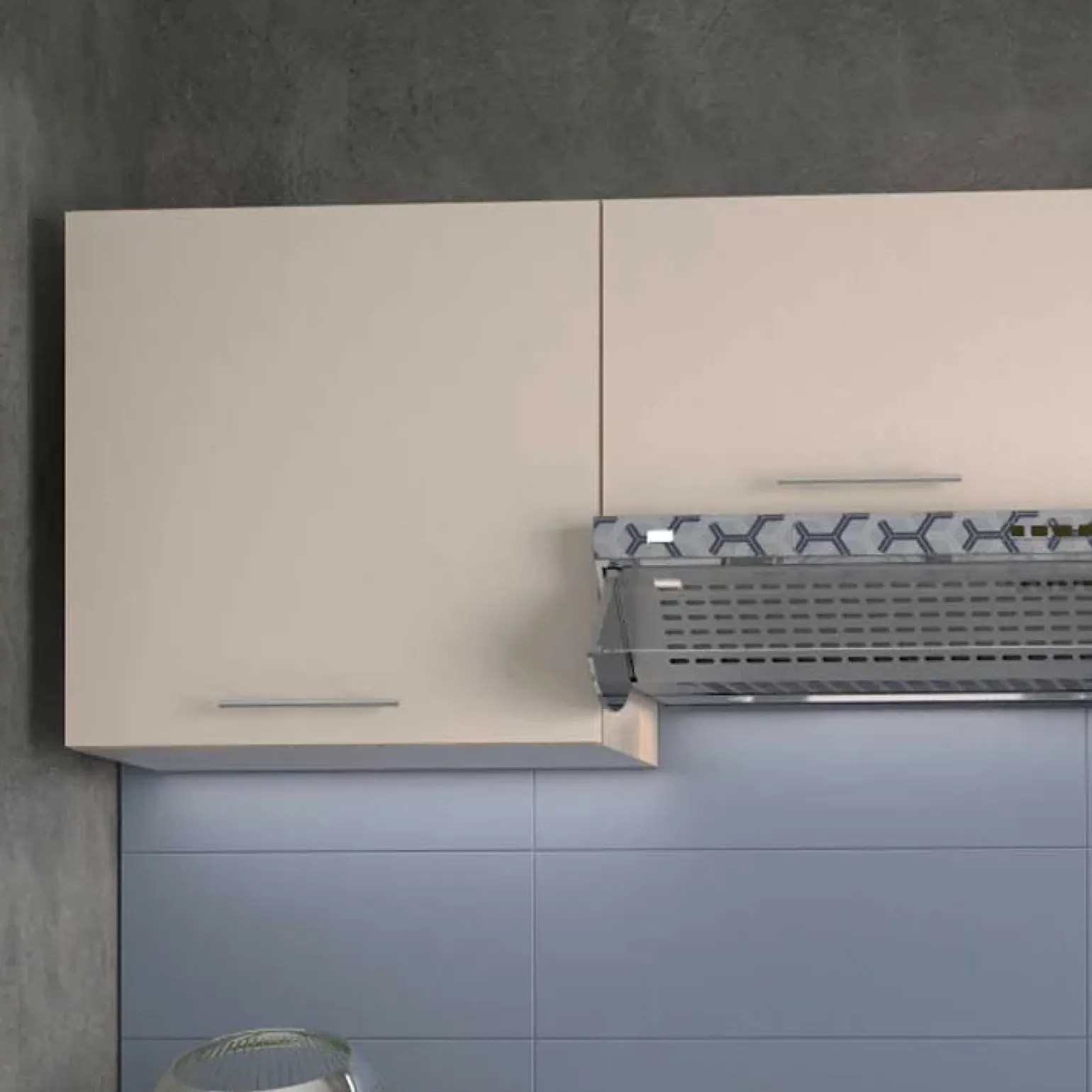 Cucina moderna 200cm lineare componibile beige rovere Matrix