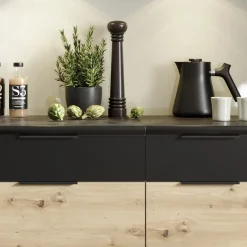 Cucina moderna componibile 240cm quercia nero Terry